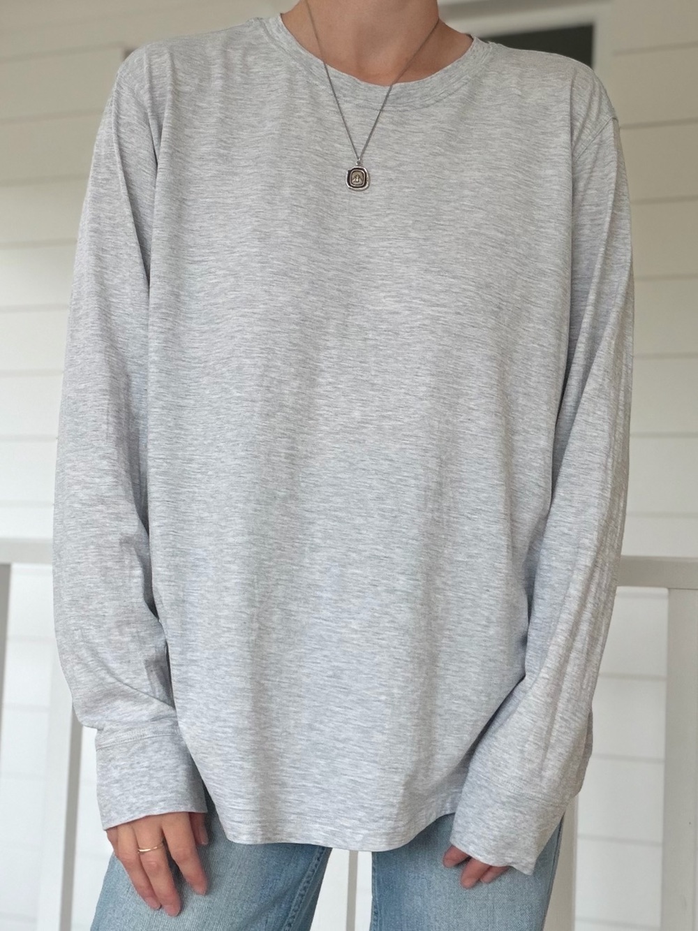 NWT Lululemon All Yours Long Sleeve Shirt in Heathered Core Ultra Light Grey 8